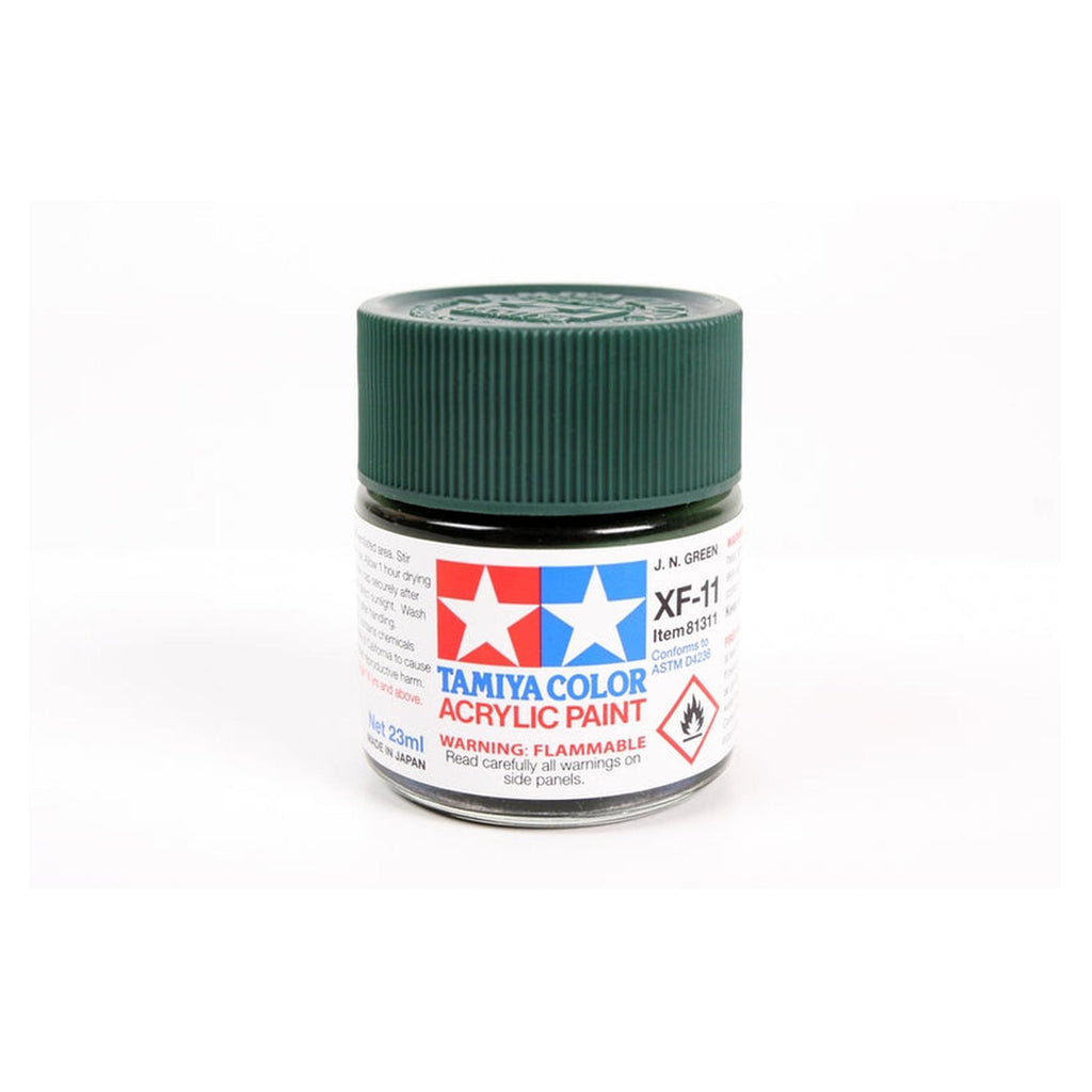 Tamiya Color XF-11 Japanese Navy Green Flat Acrylic Paint 23mL Bottle TAM81311