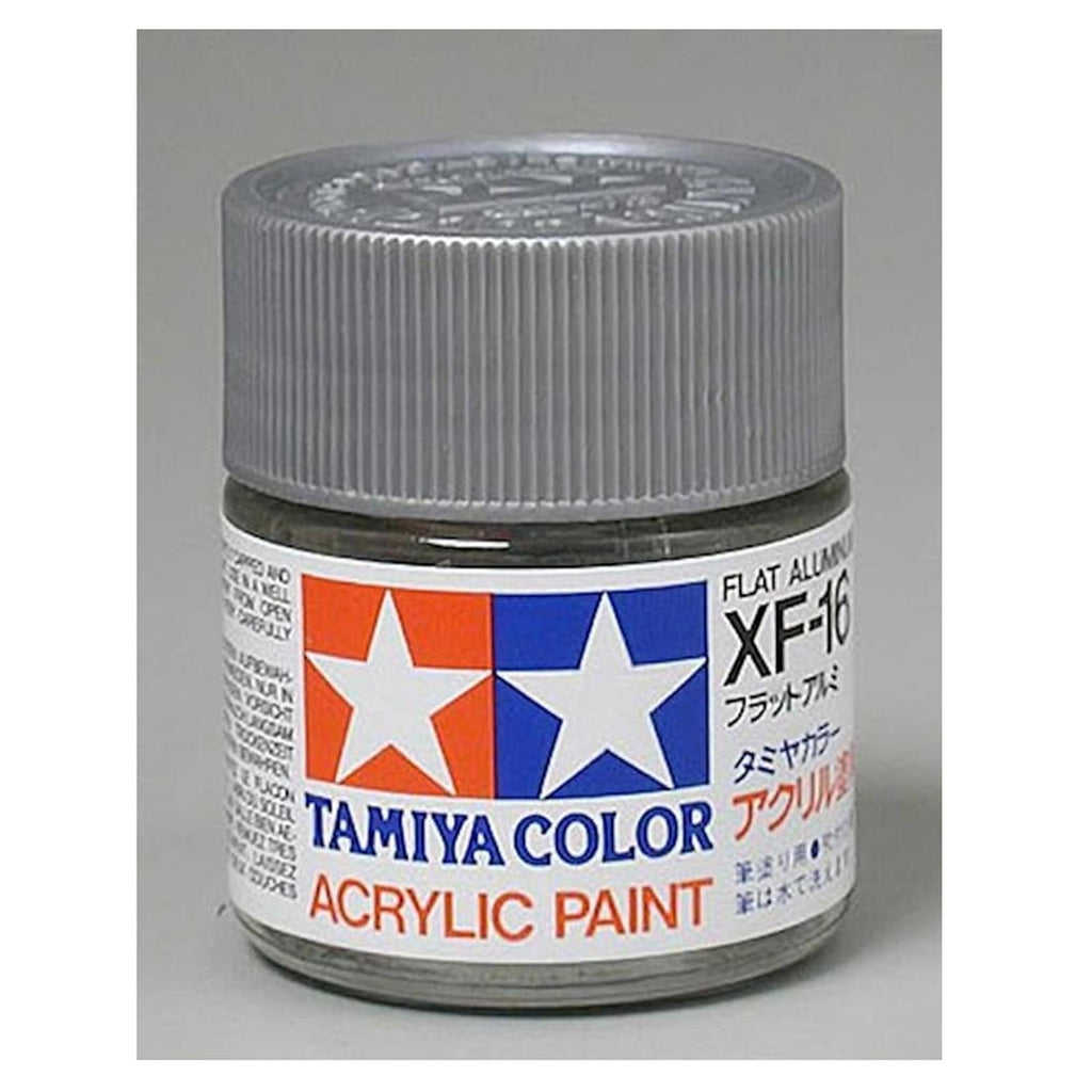 Tamiya Color XF-16 Flat Aluminum Acrylic Paint 23mL TAM81316