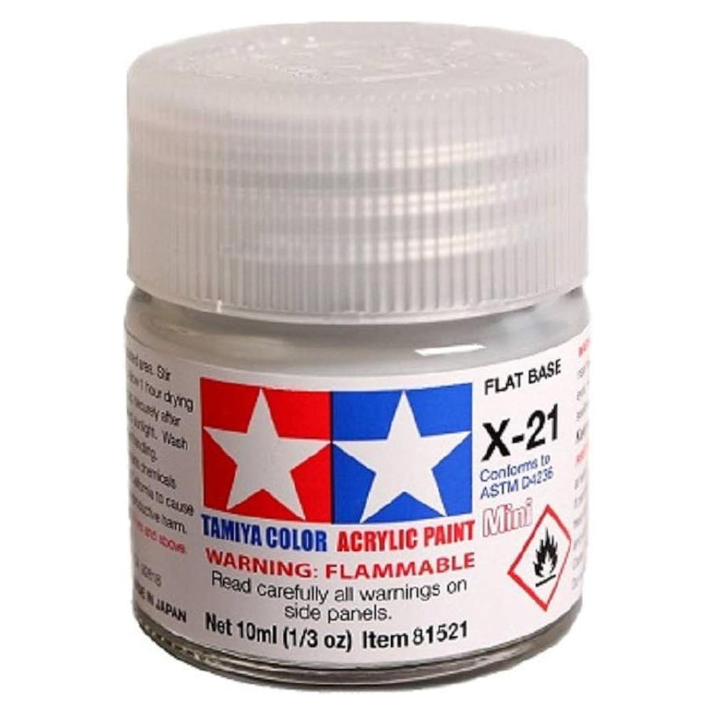 Tamiya Color X-21 Flat Base Flat Acrylic Paint 23mL