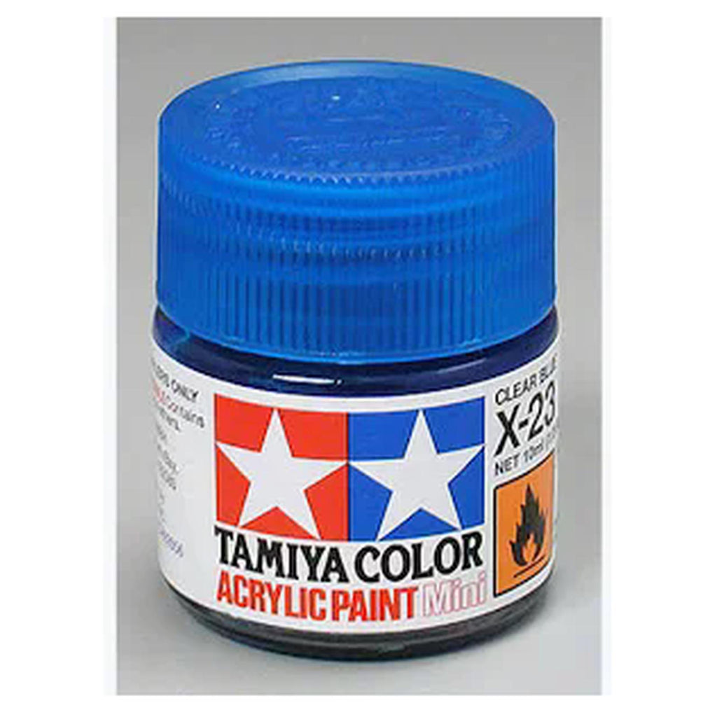 Tamiya Color X-23 Clear Blue Gloss Acrylic Paint 23mL