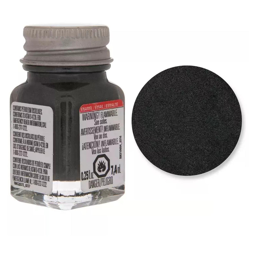 Testors Flat Black Enamel Paint 0.25oz