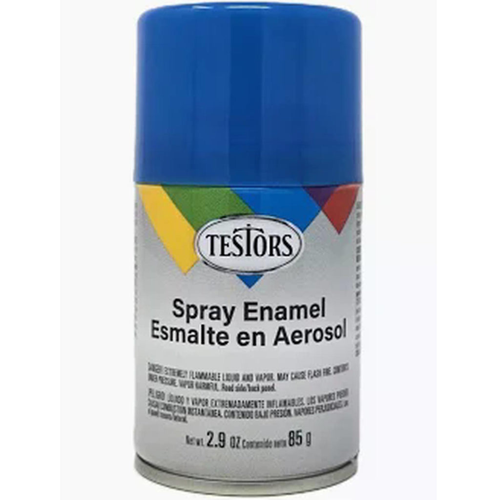 Testors Gloss Bright Blue Enamel Spray Can 3oz - Radar Toys