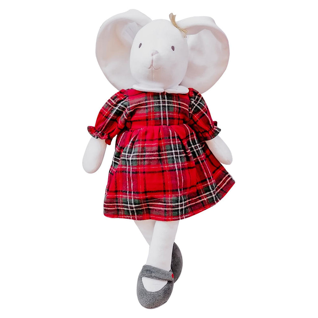 Tikiri Christmas Series Havah The Bunny With Gingham Outfit 15 Inch Plush Doll