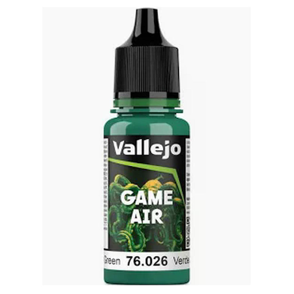 Vallejo Game Air Jade Green Acrylic Airbrush Paint 18mL