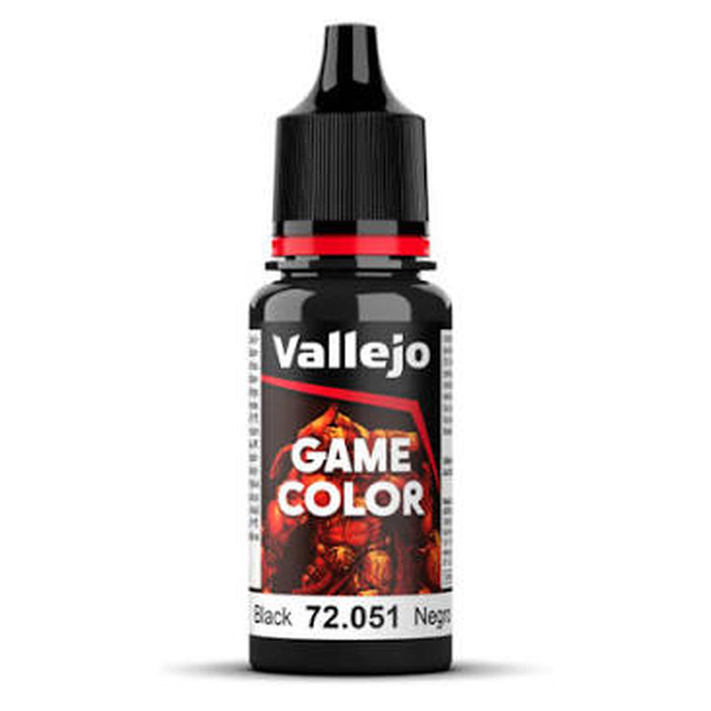 Vallejo Game Color Black Acrylic Paint 18mL