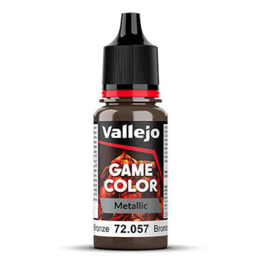 Vallejo Game Color Bright Bronze Metallic Acrylic Paint 18mL