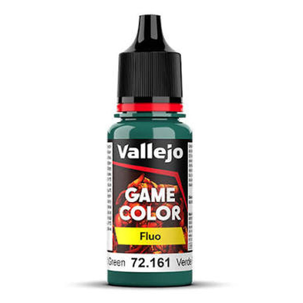 Vallejo Game Color Fluorescent Cold Green Fluo Acrylic Paint 18mL