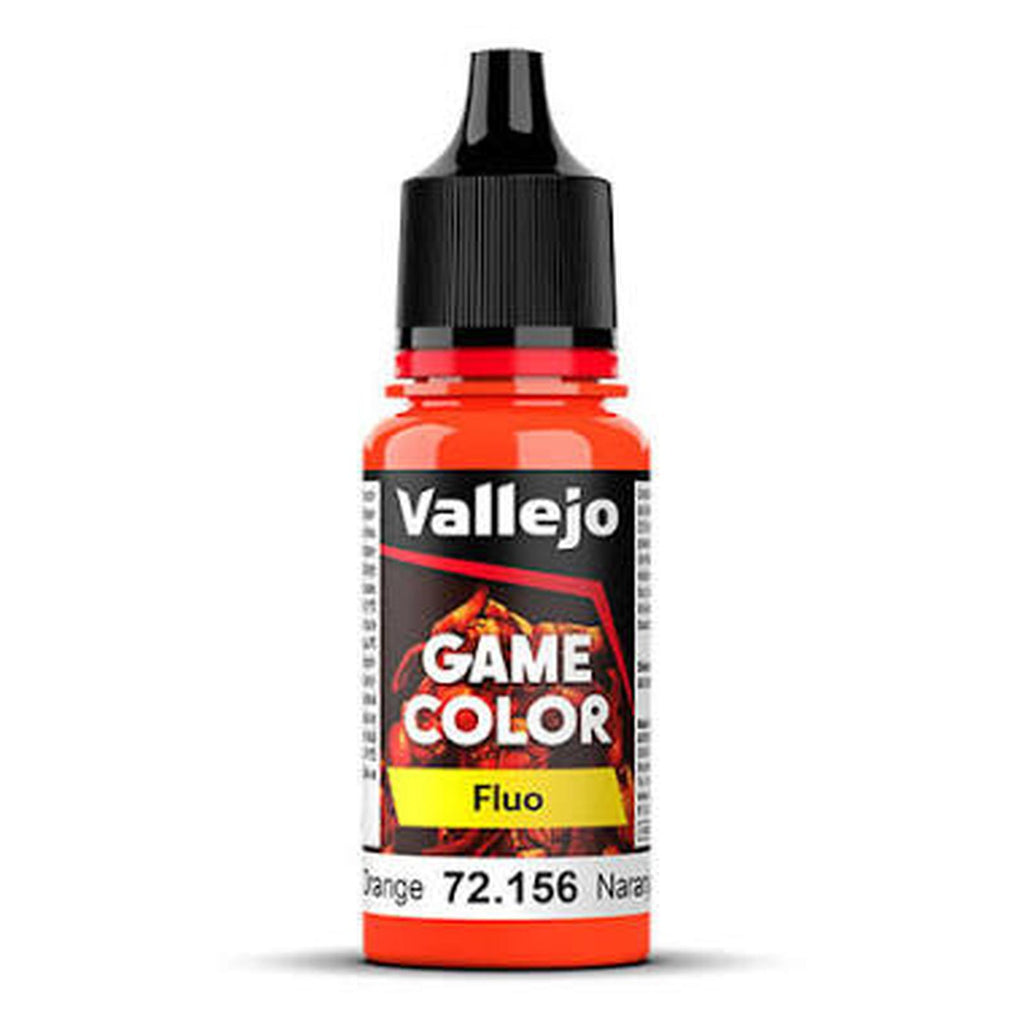 Vallejo Game Color Fluorescent Orange Fluo Acrylic Paint 18mL