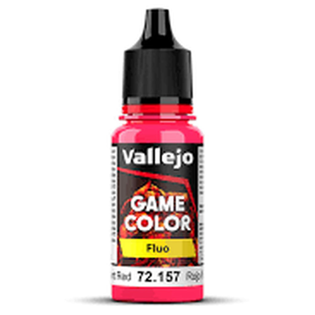 Vallejo Game Color Fluorescent Red Fluo Acrylic Paint 18mL