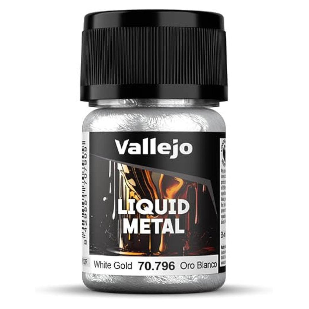 Vallejo Liquid Gold Alcohol Base White Gold 35mL - Radar Toys
