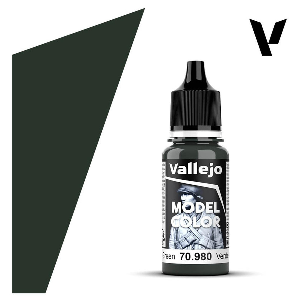 Vallejo Model Color Black Green Acrylic Paint 18mL - Radar Toys