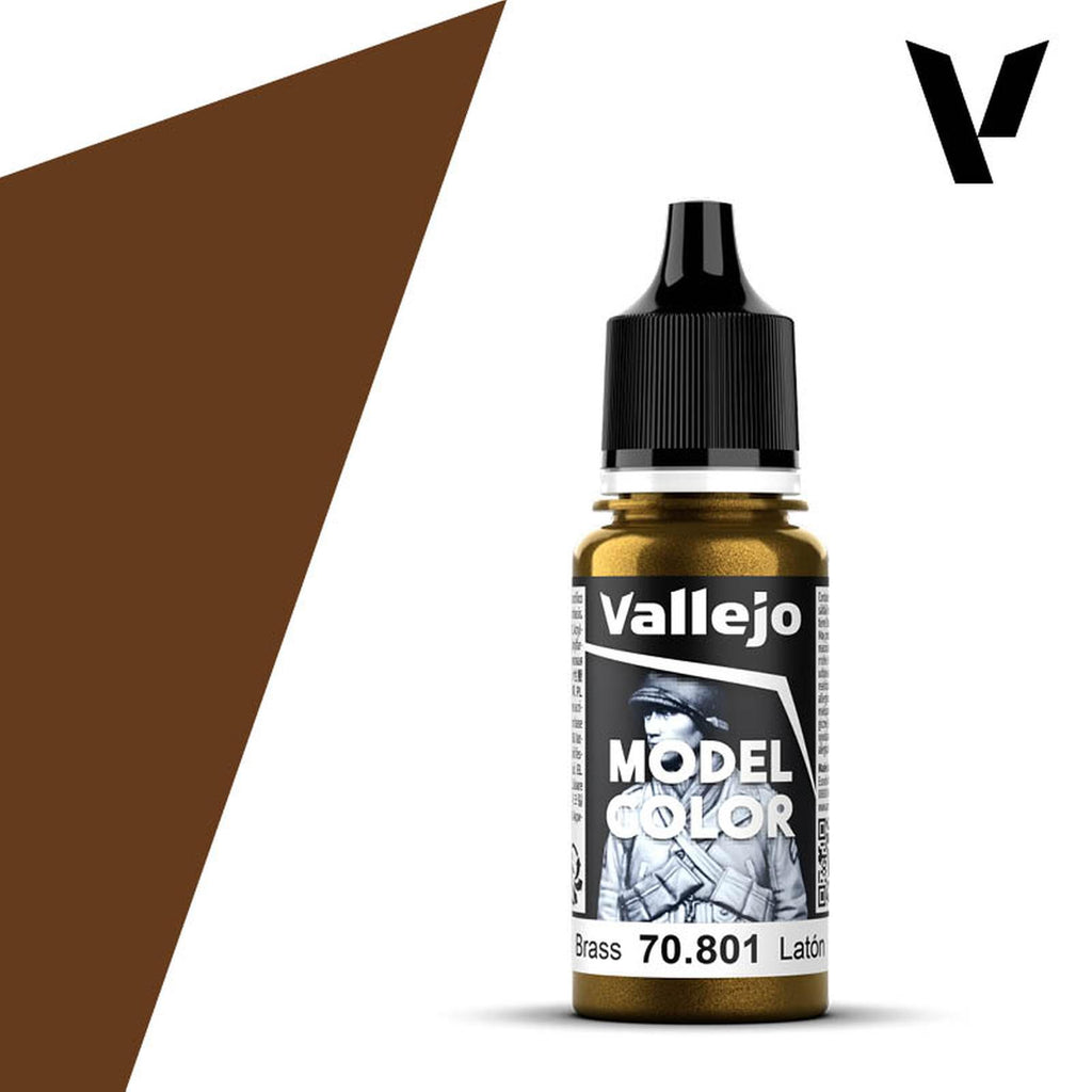 Vallejo Model Color Brass Acrylic Paint 18mL