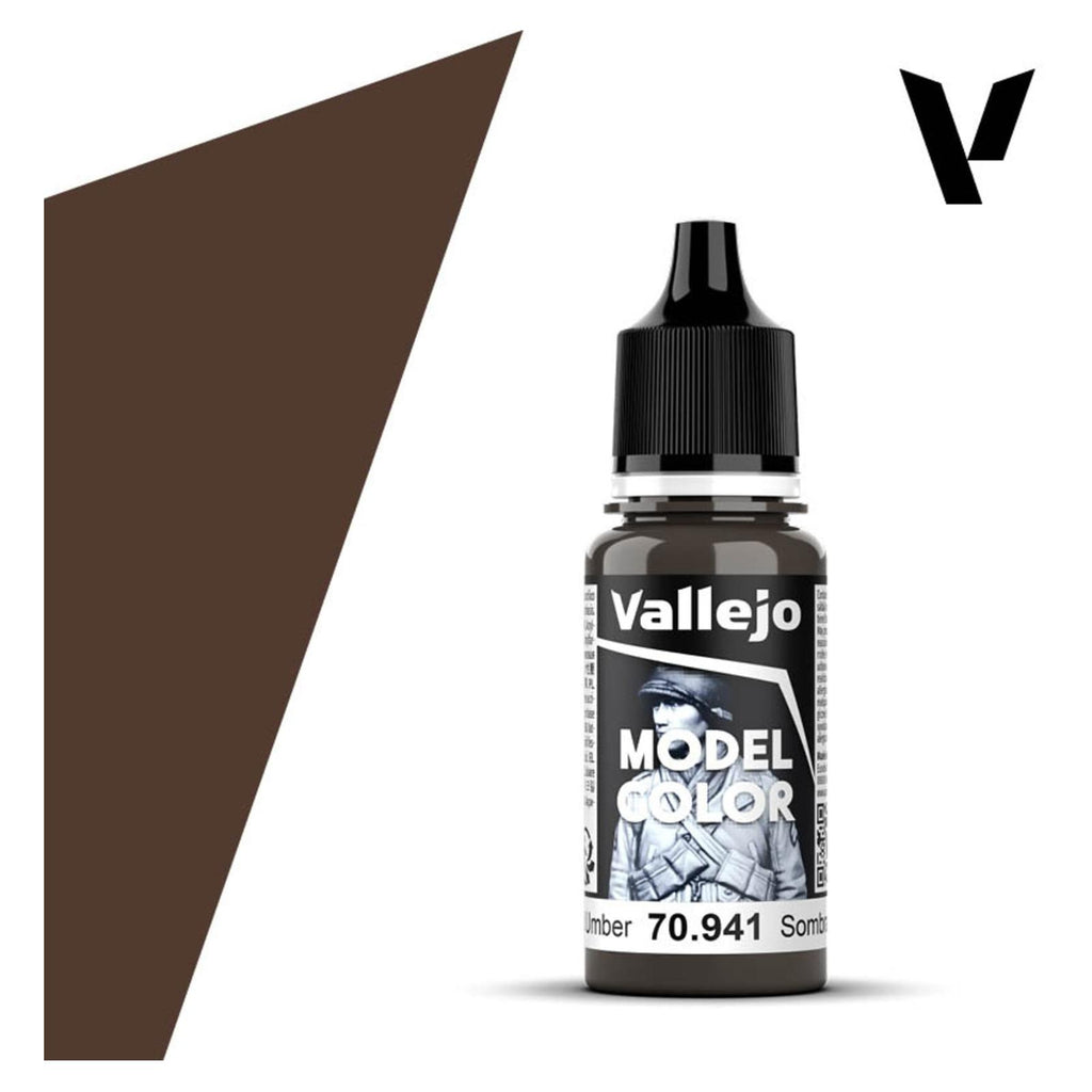 Vallejo Model Color Burnt Umber Acrylic Paint 18mL