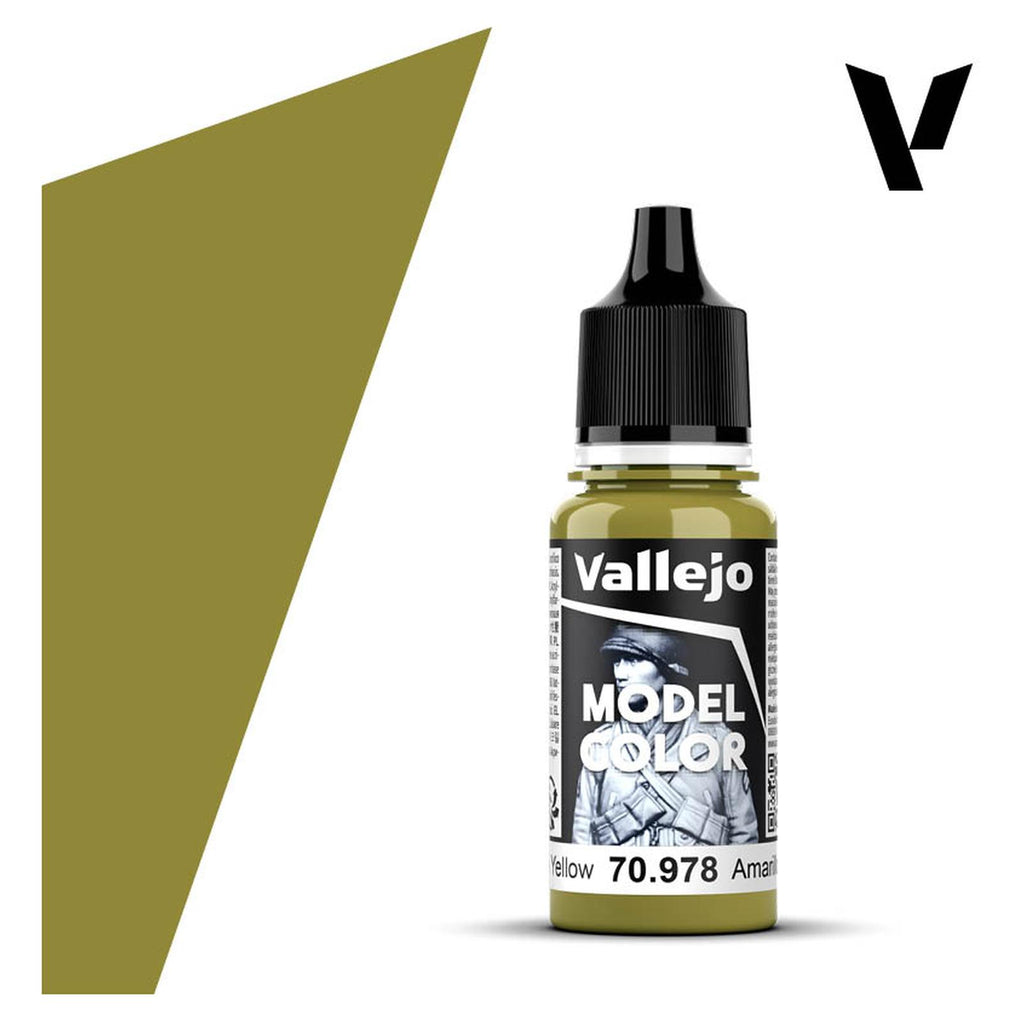 Vallejo Model Color Dark Yellow Acrylic Paint 18mL - Radar Toys