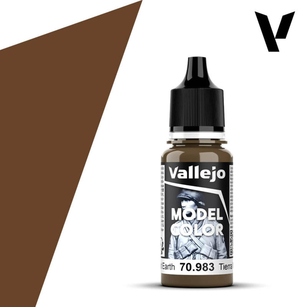 Vallejo Model Color Flat Earth Acrylic Paint 18mL