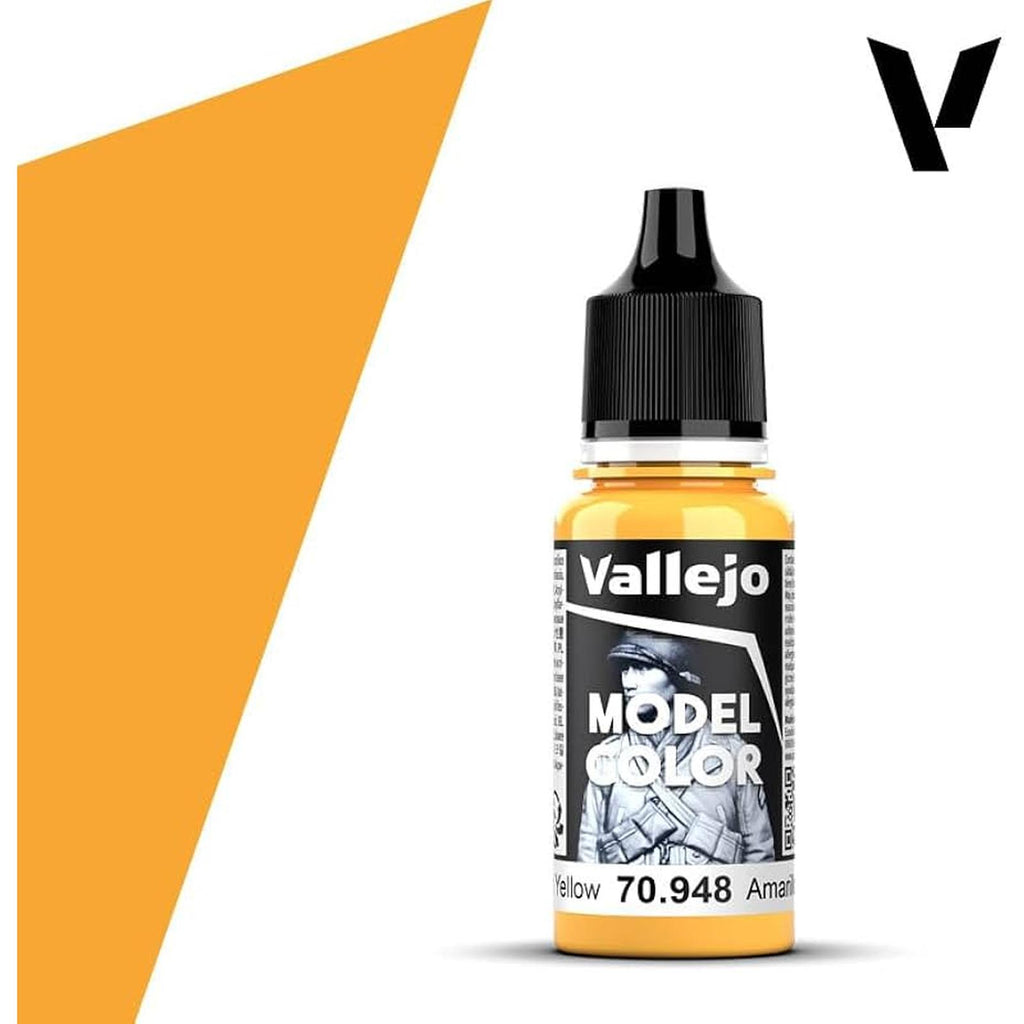 Vallejo Model Color Golden Yellow Acrylic Paint 18mL