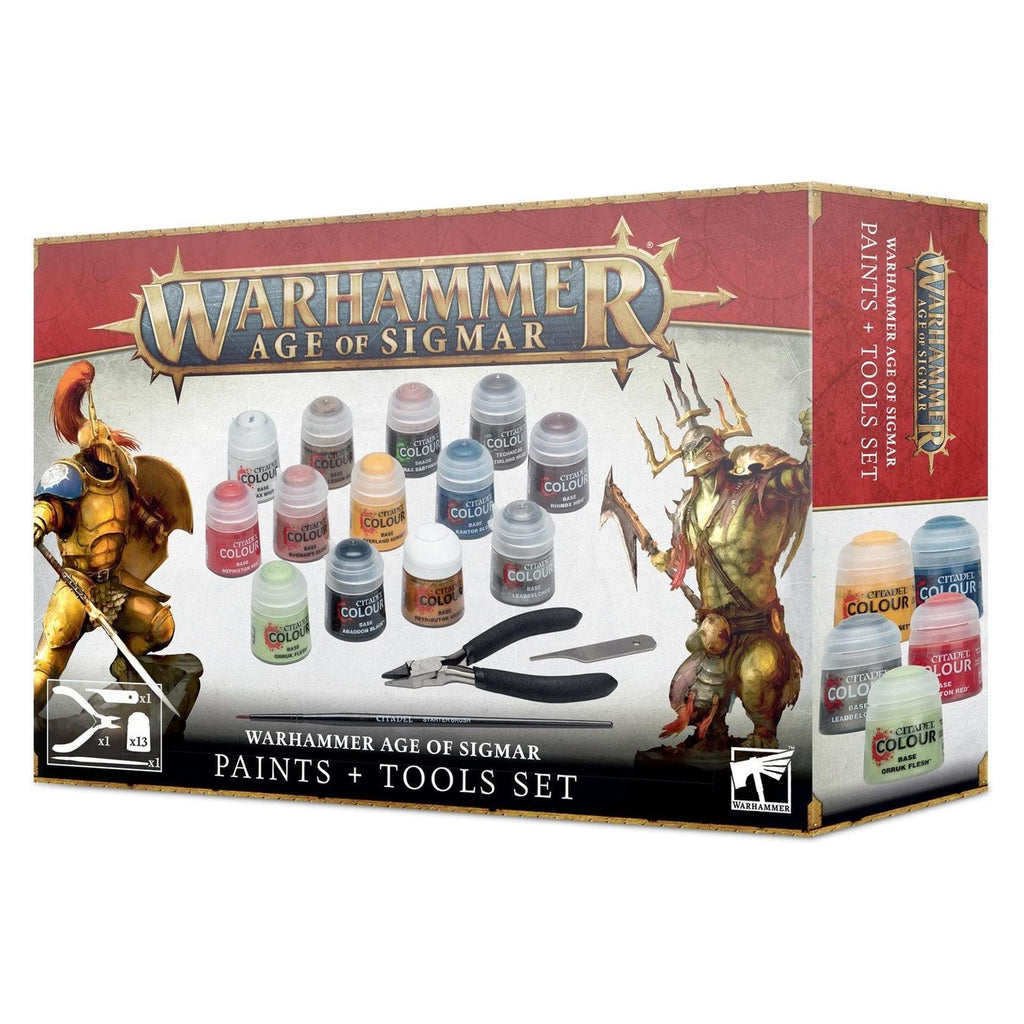 Warhammer Age Of Sigmar Paints And Tools Set