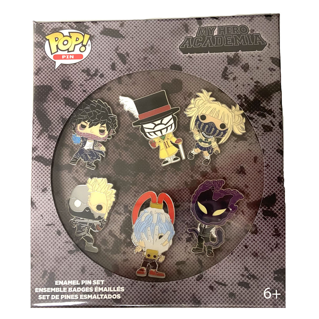 Funko My Hero Academia POP Villains 6 Enamel Pin Set