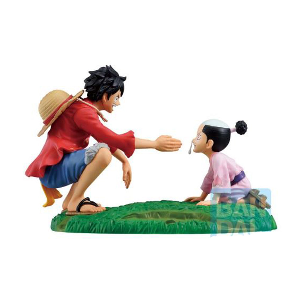 Bandai One Piece Revible Moment Monkey D Luffy And Momonosuke Ichibansho Figure