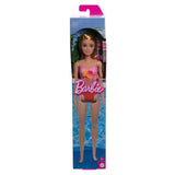 Mattel Barbie Blonde Pink And Orange Swimsuit Beach Doll - Radar Toys