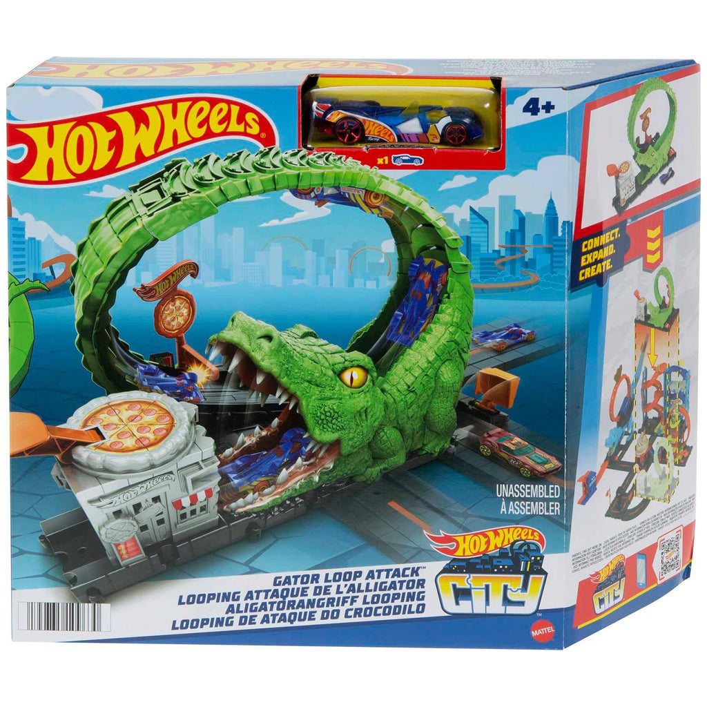 Mattel Hot Wheels City Gator Loop Attack Set