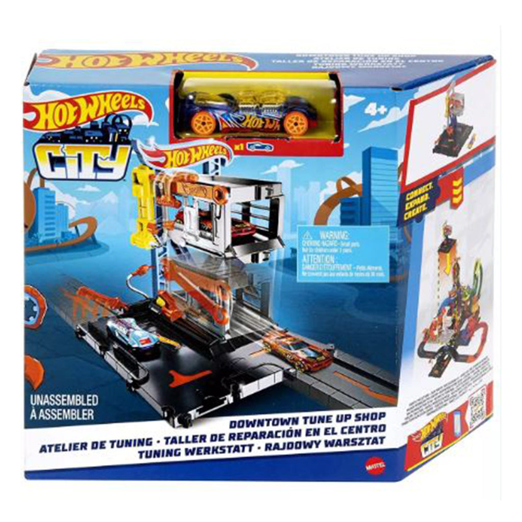 Mattel Hot Wheels City Downtown Tune Up Shop Set