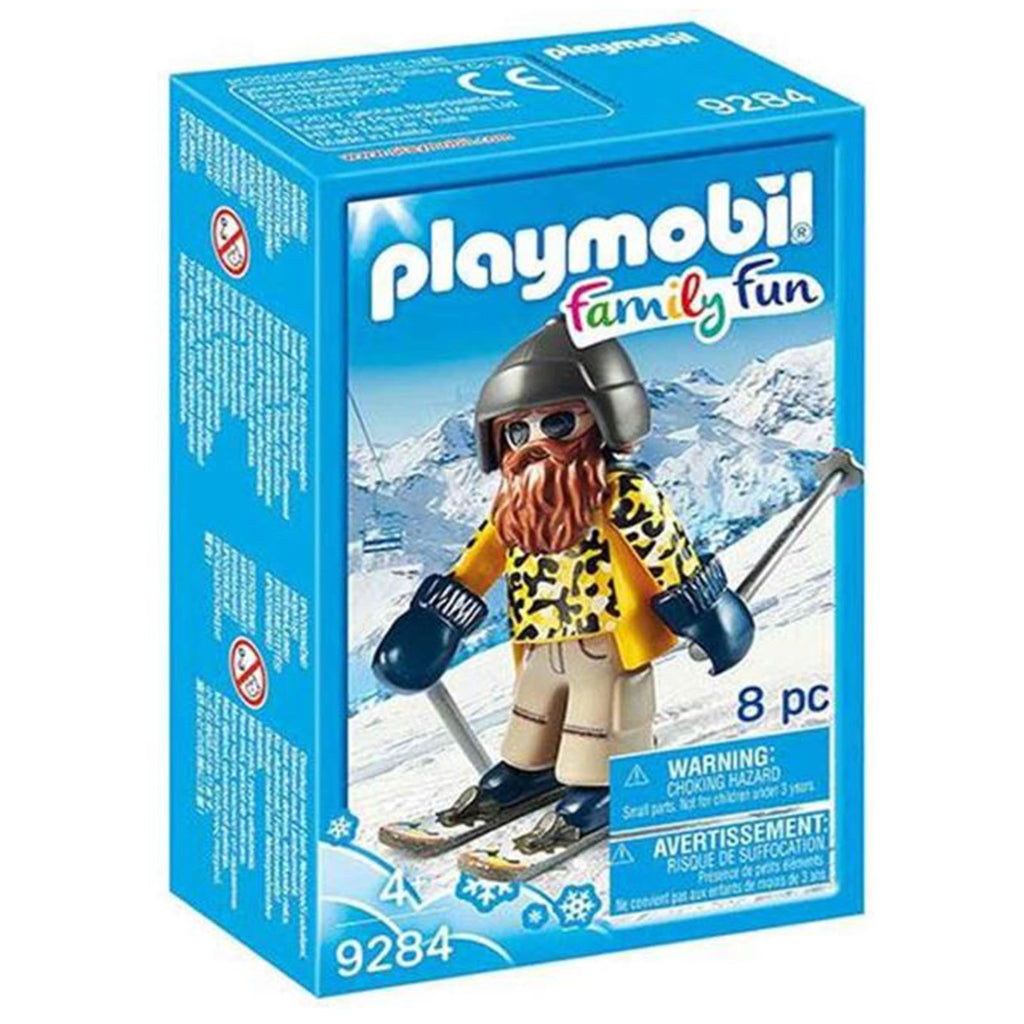 Playmobil Family Fun Skier With Poles Building Set 9284 - Radar Toys