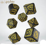 Q-Workshop Harry Potter Hufflepuff Modern Black 7 Piece Dice Set - Radar Toys