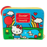 Loungefly Sanrio Hello Kitty 50th Anniversary Chenille Kitty Zip Around Wallet - Radar Toys