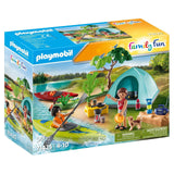 Playmobil Family Fun Camping With Campfire Building Set 71425 - Radar Toys