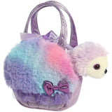 Aurora Fancy Pals Sweets Rainbow Purple Pet Carrier 6 Inch Plush - Radar Toys