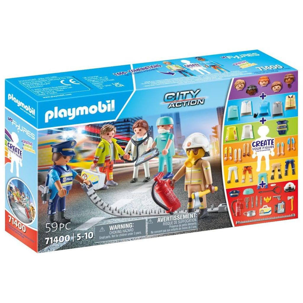 Playmobil City Action My Figures Rescue Team Building Set 71400