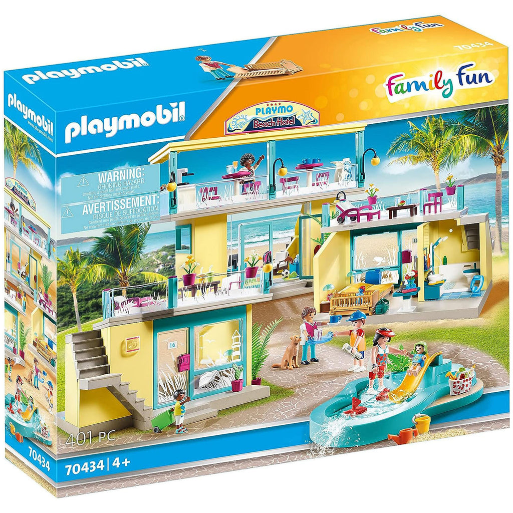 Playmobil Family Fun Playmo Beach Hotel Building Set 70434 - Radar Toys