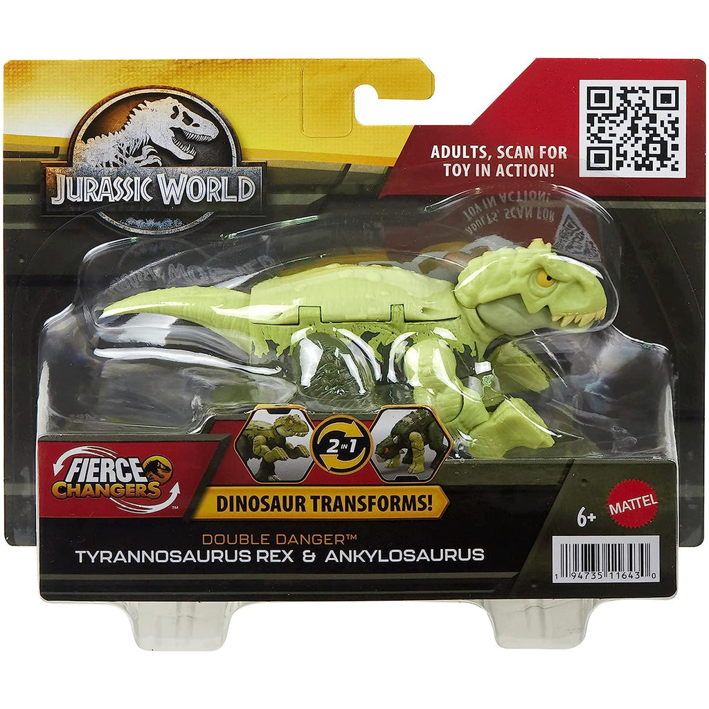Jurassic World Fierce Changers Tyrannosaurus Rex And Ankylosaurus Figure