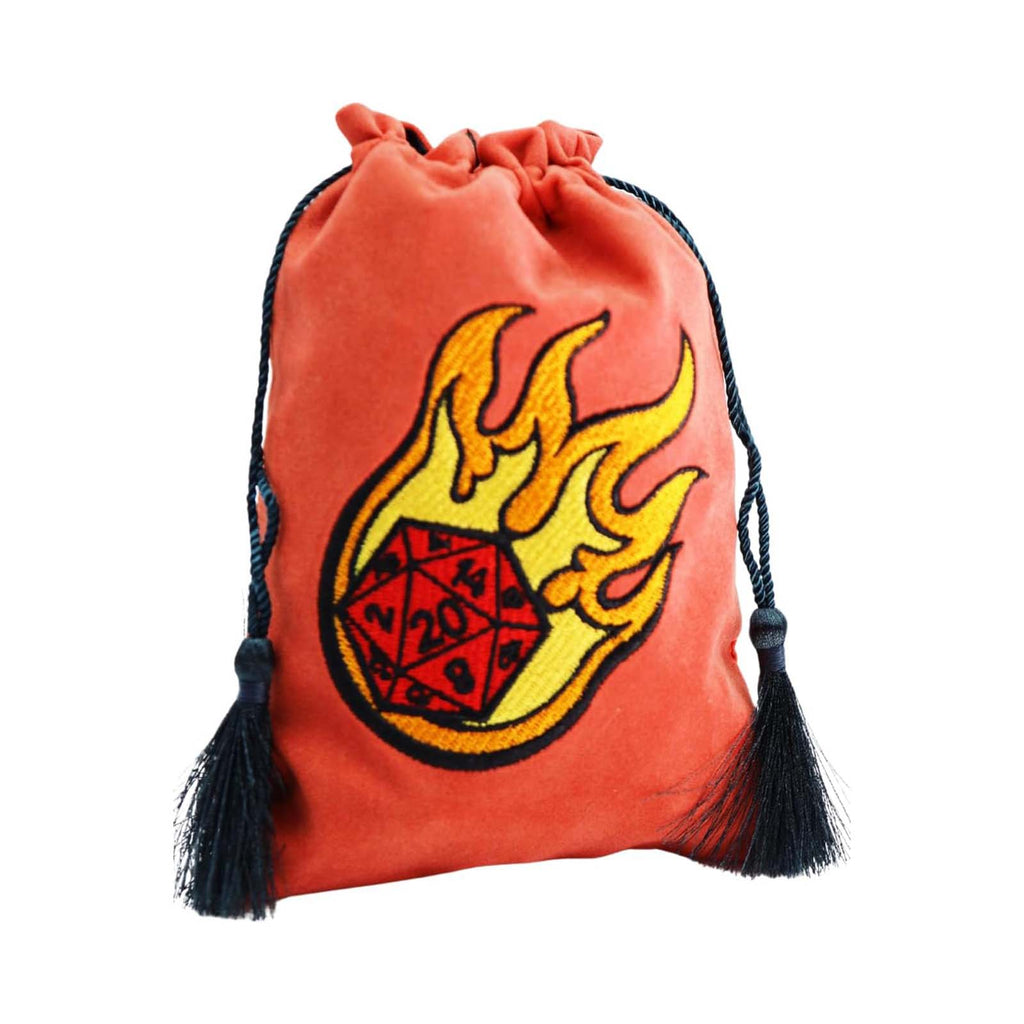 Foam Brain Fire Ball D20 Dice Bag - Radar Toys