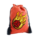 Foam Brain Fire Ball D20 Dice Bag - Radar Toys