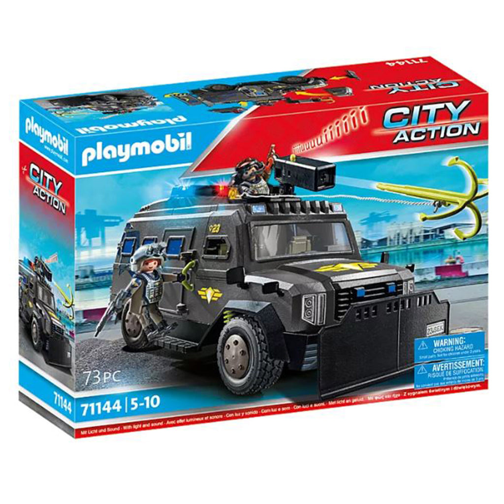 Playmobil City Action Tactical Unit All Terrain Vehicle Building Set - Radar Toys