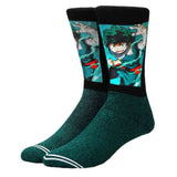 Bioworld My Hero Academia Deku Panel Sublimated Single Pair Men's Crew Socks - Radar Toys