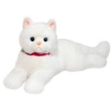 Douglas Alba White Cat Deluxe 14 Inch Plush Figure - Radar Toys