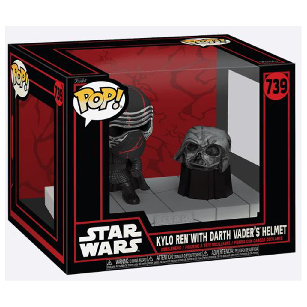 Funko Star Wars Darkside POP Deluxe Kylo Ren With Darth Vader's Helmet Vinyl Figure Set - Radar Toys