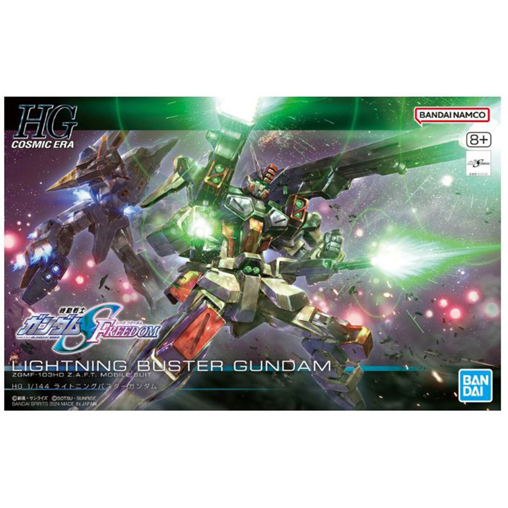 Bandai Mobile Suit Seed Freedom HG Cosmic Era Lightning Buster Gundam 1:144 Scale Model Kit - Radar Toys