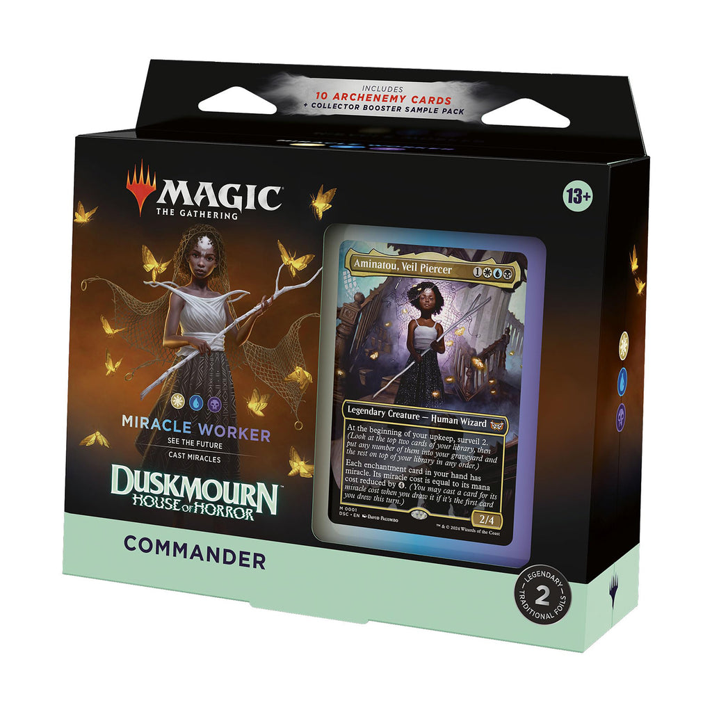 Magic The Gathering Dusk Mourn House Of Horror Miracle Worker Commander Deck - Radar Toys