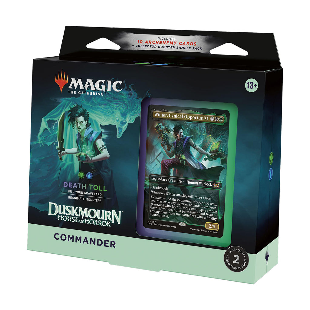 Magic The Gathering Dusk Mourn House Of Horror Death Toll Commander Deck - Radar Toys