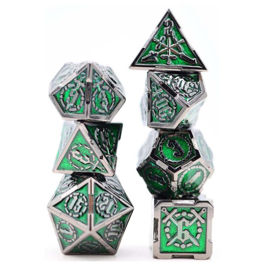 Foam Brain Enchanted Forest Sword Metal RPG Dice Set - Radar Toys