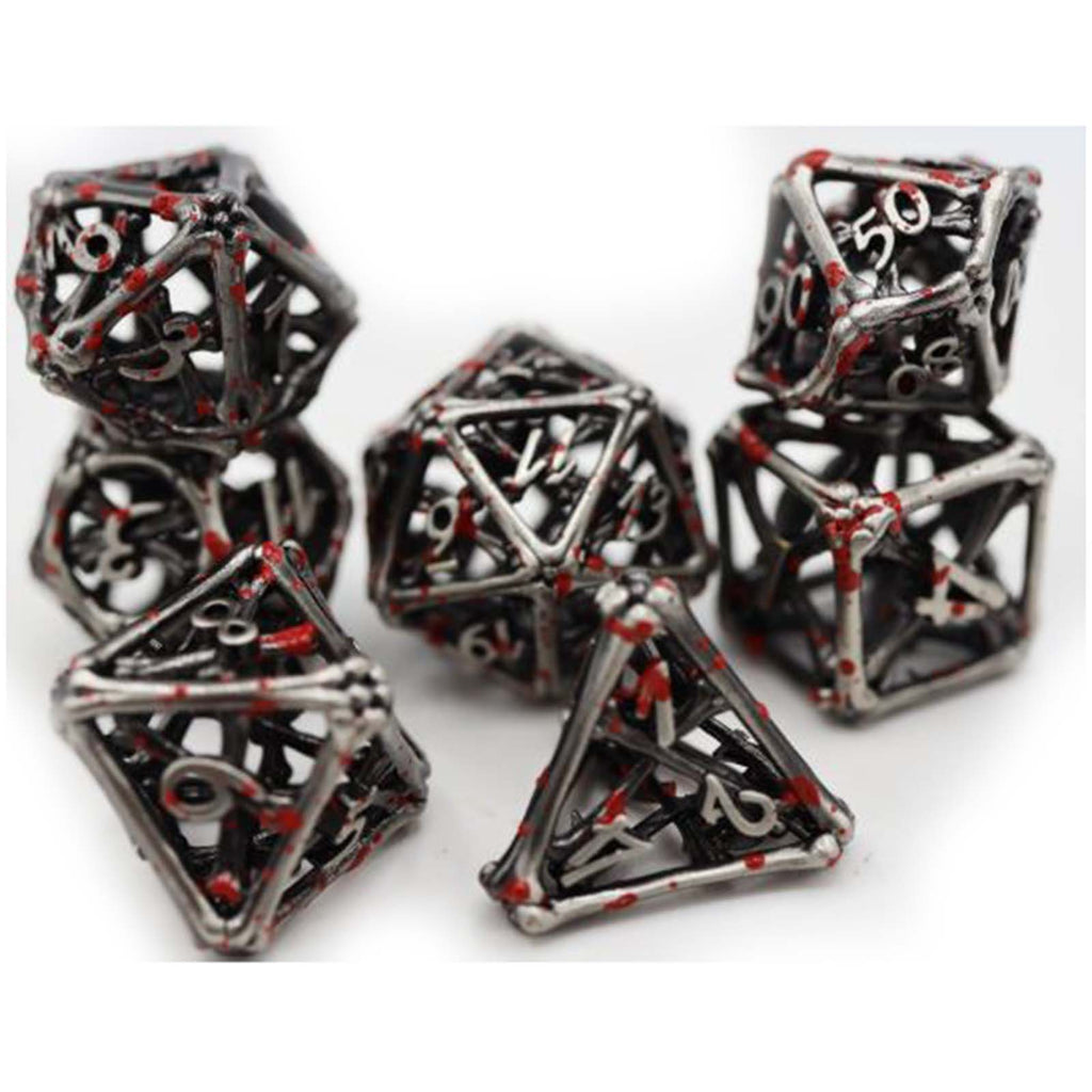 Foam Brain Vampire Bones Hollow Metal RPG Dice Set - Radar Toys