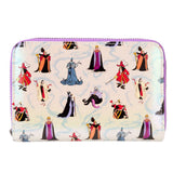 Loungefly Disney Villains Iridescent All Over Print Zip Around Wallet - Radar Toys