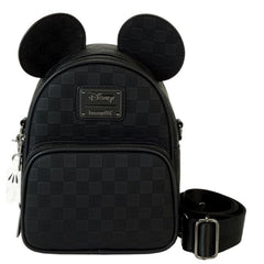 Loungefly Disney Mickey Mouse Checkered Texture Convertible Mini Backpack Crossbody Bag - Radar Toys