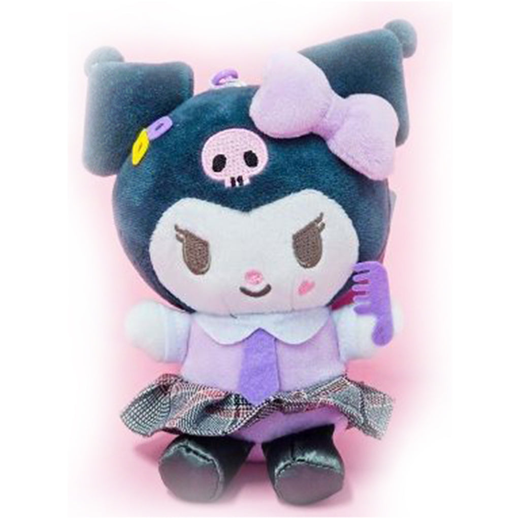 Sanrio School Look Kuromi 7 Inch Plush Bag Clip