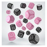 Q-Workshop Fortress Black And Pink Compact 20D6 Dice Set - Radar Toys