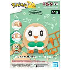 Bandai Pokemon Quick!! Rowlet Model Kit - Radar Toys